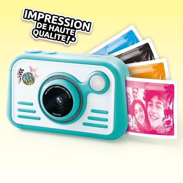 Appareil Photo Rétro Instantané Enfant Canal Toys – 12MP, Selfie, Vidéo – 250 Photos – Dès 8 Ans – Kit Créatif