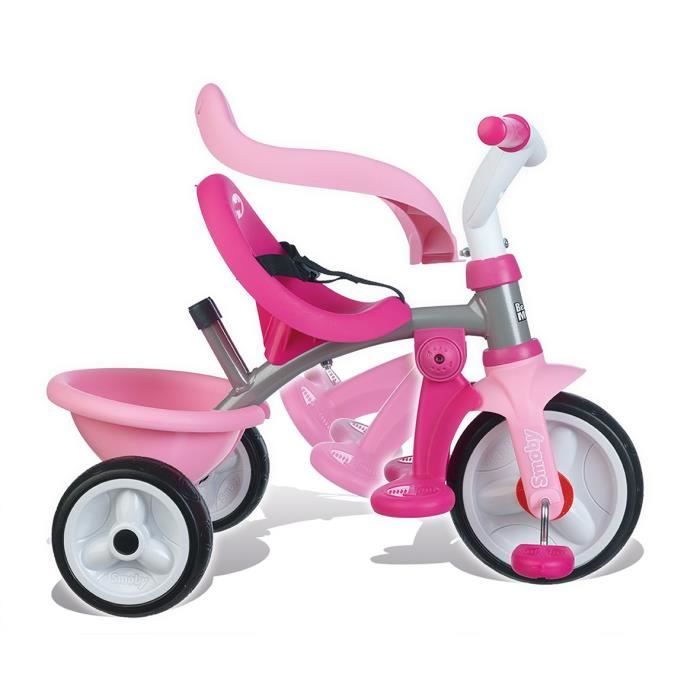 Tricycle évolutif Baby Balade Plus rose Smoby : King Jouet, Tricycles Smoby  - Jeux Sportifs