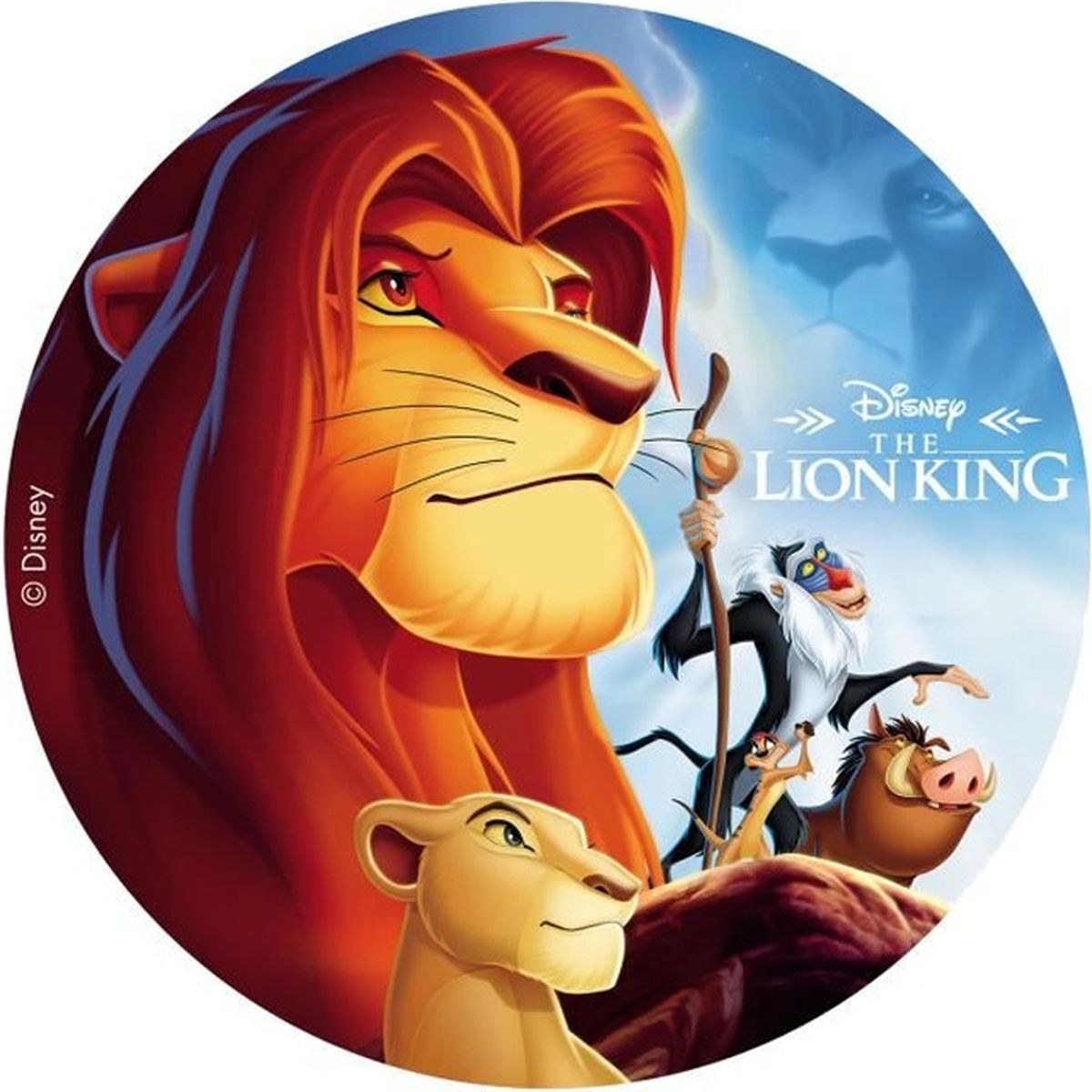 Disque Sans Sucre Cm Le Roi Lion Disney Decor Gateau Anniversaire Cdiscount Maison