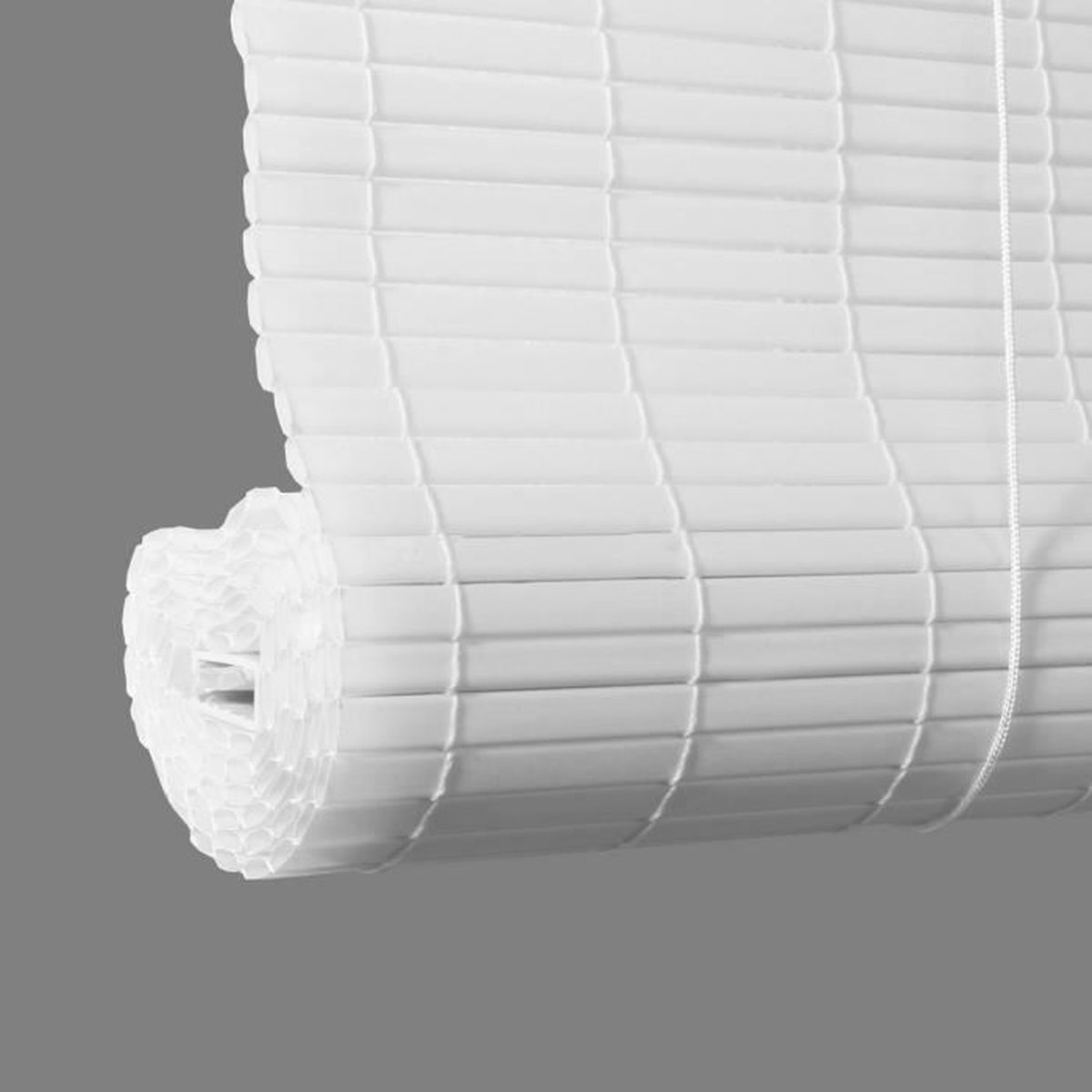 Store fenêtre enrouleur PVC, Blanc Largeur 60 cm Longueur 180 cm