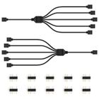 CHOUMICHA SAVEURS FRANCE AGRO Câble d'alimentation à 3 Broches, 2 Pcs Câble Adaptateur Répartiteur pour Ventilateur, Câble Répartiteur RGB pour le Boîtier.[D3515]