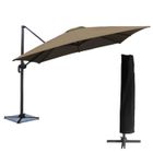 Parasol déporté - HAPPY GARDEN - MOLOKAI - carré - taupe - 3x3m