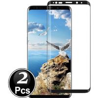 Samsung Galaxy S9 Vitre protection ecran verre trempé  protection integrale Full 3D Tempered Glass FULL GLUE - [X2-Noir]