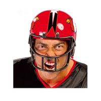 Casque joueur football rouge adulte - Rouge - Accessoire de déguisement