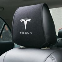 Décoration Véhicule,1 pièces housse d'appui tête de voiture chaude pour Tesla modèle 3 modèle X Y style Roadster accessoires style