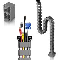 Duronic CM1DM SR Conduit de câbles | Goulotte de 130 cm pour Ranger câbles | Ajustable et Flexible | Idéal pour sécuriser câbles USB