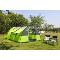 KINCAMP Tente de camping familiale 4 personnes tunnel SORRENTE - 2 chambres - imperméabilité 5000mm