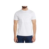T shirt Guess - Homme Guess - embossed - Guess Blanc - Synthétique - Vetement Guess