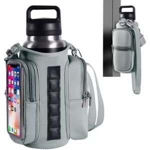 Sac Porte-bouteille D'eau Magnétique (noir) - Pour Randonnée, Gym, Course