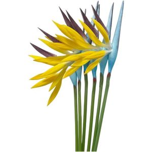 FLEUR ARTIFICIELLE Fleurs Artificielles Oiseau Du Paradis - Lot De 6 - 58,4 Cm - Bleu - Pour Décoration Intérieure/Extérieure