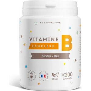 COMPLEMENTS ALIMENTAIRES - BEAUTE PEAU Vitamine B Complexe - 200 comprimés pour la beauté de vos cheveux et de votre peau