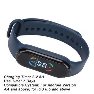BRACELET D'ACTIVITÉ YEN -Bracelet intelligent de sport Bracelet intelligent IP67 Bracelet intelligent étanche avec compteur de pas Moniteur de
