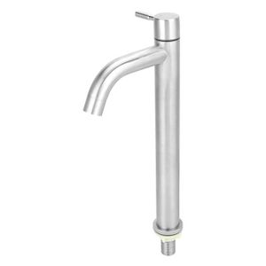 ROBINETTERIE SDB robinet d'évier Robinet d'eau froide simple de robinet de lavabo en acier inoxydable G1 / 2in pour toilette de salle de bain KA488