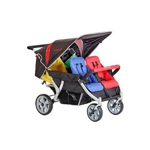 poussette triple multicolore familidoo