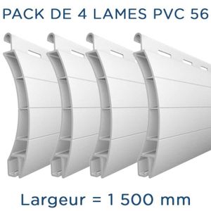 VOLET ROULANT Pack 4 lames - 1500mm - PVC56 - Blanc - AJ