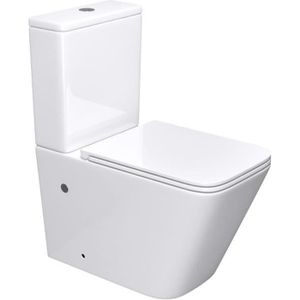 WC - TOILETTES Mai & Mai WC toilettes à poser en céramique blanc toilette complet abattant avec frein de chute S112T