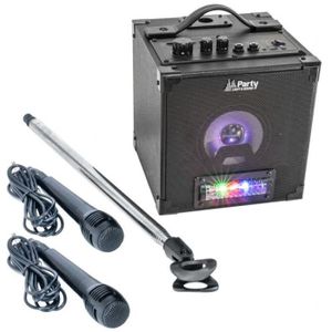 Drum Pad Karaoké avec microphone - Vonyx SBS50B-DRUM - Sur batterie - LED -  Bluetooth