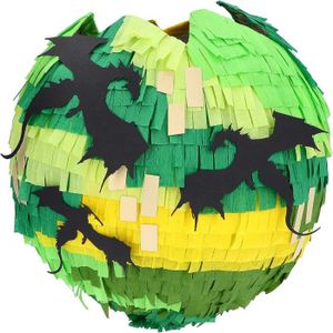 Piñata Grande piñata d'anniire pour enfants, garçons et filles – agon – Avec bâton – 100 % faite à la main en pâte à papier – Circonfér240