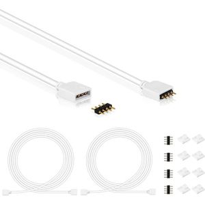 LITAELEK 5pcs Connecteur d'angle de Bande LED 4 Pin Ruban LED à 4 Broches  Connecteur
