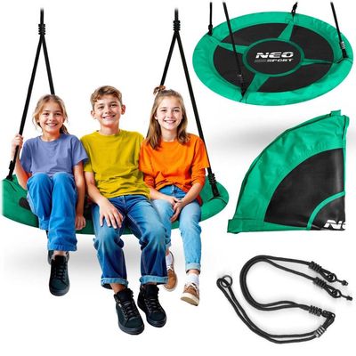 Balançoire nid d'oiseau - Helloshop26 - Ronde - Charge max 300kg - Diamètre 100 cm - Cordes réglables - Jeux - Jouets Balançoire nid d'oiseau - Helloshop26 - Ronde - Charge max 300kg - Diamètre 100 cm - Cordes réglables - Jeux - Jouets