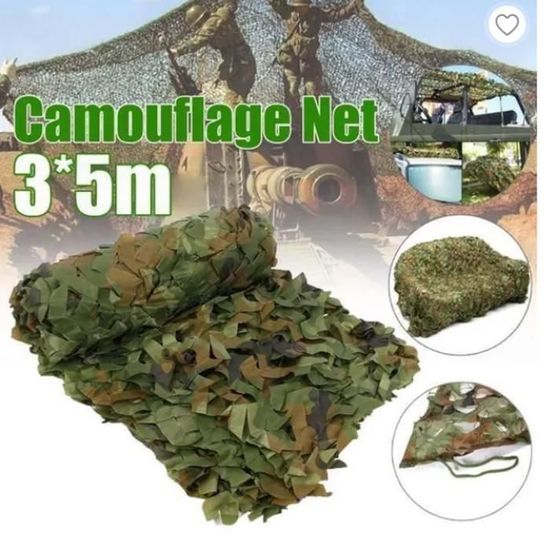 Xingfu-Filet de Camouflage ‎2x4M Militaire Woodlands Feuille Chasse
