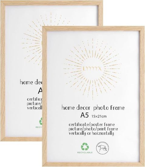 Rieeyrslza Lot De 3 Cadres Photo A4 Cadre à Documents En Aluminium Convient Pour Accrocher Des