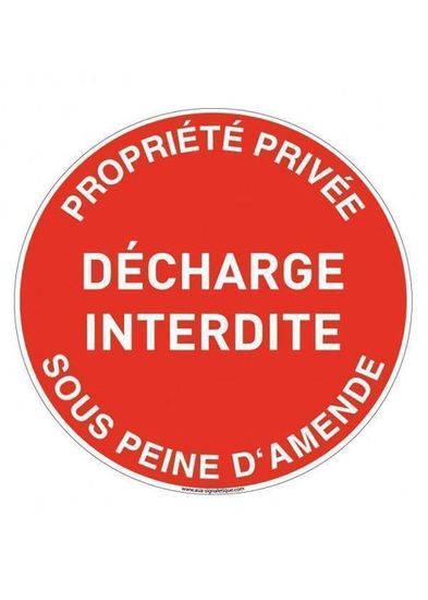 Panneau accès Interdit propriété privée - 230 mm, Aluminium Dibond
