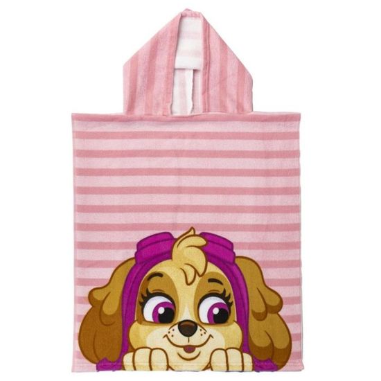 Poncho Paw Patrol Après-bain Pour Enfants - Microfibre Absorbante, Séchage Rapide, Capuche - Design Officiel Chase, Marshall