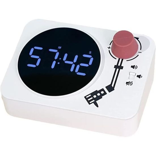 Minuteur Visuel Rechargeable, DEALSWIN Timer avec Sonnerie et Mode Vibration, Minuteurs Compte à