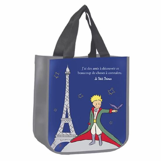 KIUB Cabas Courses Recyclé Motif Chat Noir Assis - Format 30x26x16 Cm, Sac Shopping Écologique