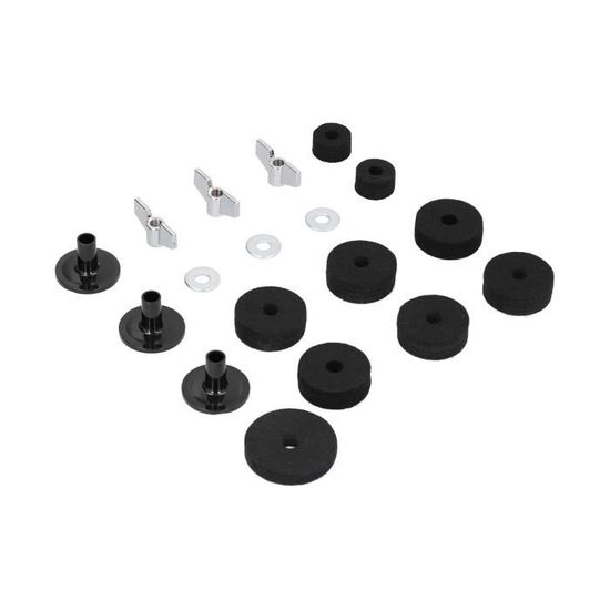 Manchons Cymbale Batterie – 20 Pièces Noir Plastique Pour Supports