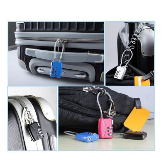 5 Serrures Avec Clé Unique CFMOUR Serrures TSA - 1, 2, 3, 4, 5, 6 Pack Cadenas De Sécurité à Combinaison De Câble De Voyage à 3 Cadrans Pour Valise à Bagages 5 Serrures Avec Clé Unique CFMOUR Serrures TSA - 1, 2, 3, 4, 5, 6 Pack Cadenas De Sécurité à Combinaison De Câble De Voyage à 3 Cadrans Pour Valise à Bagages