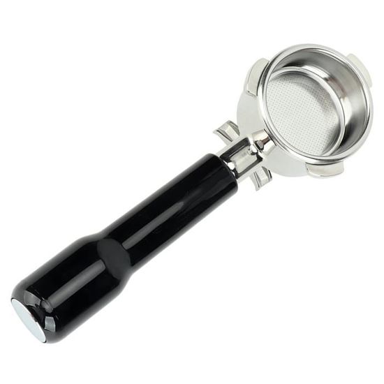 Porte-filtre à Café 54mm Double Bec - Acier Inoxydable, Manche En Bois - Compatible Machines Sage/Breville Série 8 (870/880)