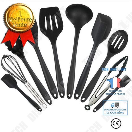 Ustensiles de cuisine en silicone beige - Cdiscount