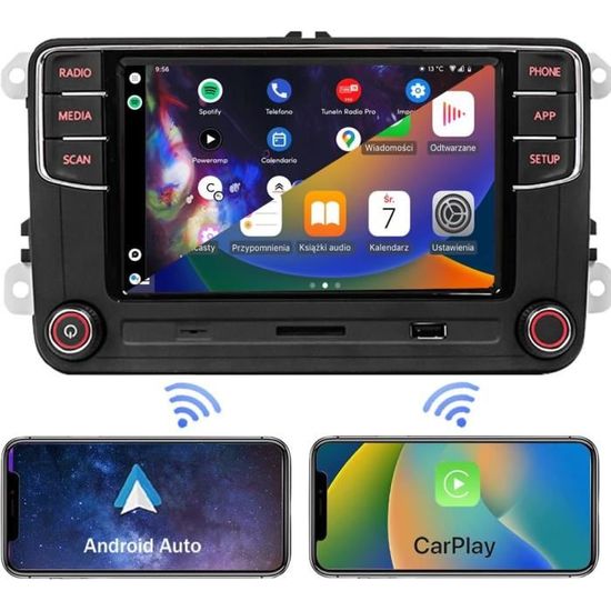 Autoradio Android 14 Pour VW Touareg FL NF (2011-2017) - Écran 9" IPS, CarPlay/Android Auto Sans Fil, 2Go RAM + 32Go ROM, DAB+, GPS, Caméra De Recul Incluse