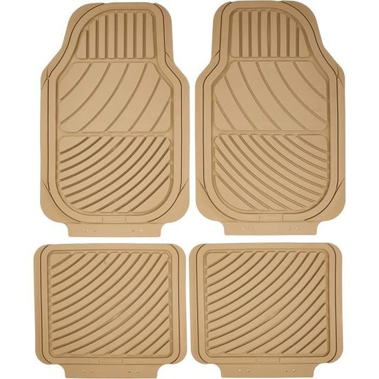Jeu De 4 Tapis De Sol En Caoutchouc Pour Daihatsu Rocky (1984-1998) - Noir à Carreaux - Neuf