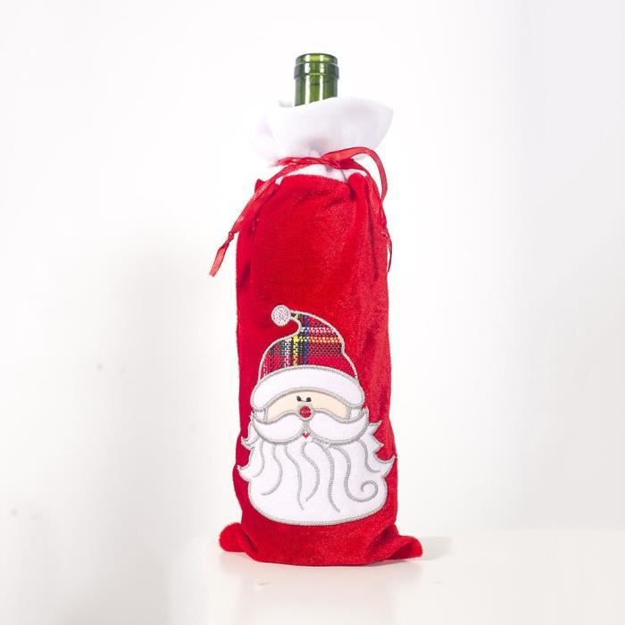 Boite Bois Couler Un Couverture Pour Bouteille De Vin De Noël, Couvre-bouteille De Champagne, Décorations Decoration Noel