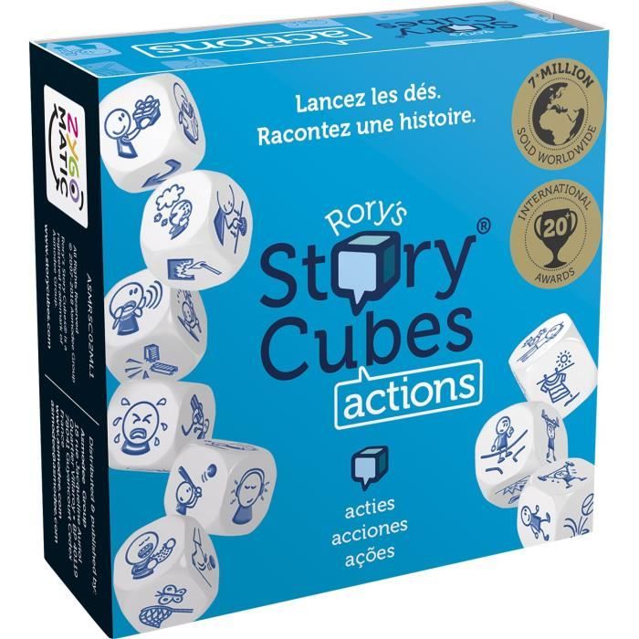 RORY'S STORY CUBES Actions - Jeu de société - Bleu - Asmodée - ASMRSC02ML1