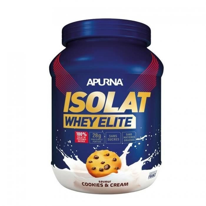 Pot Apurna Whey Elite Cookie and Cream Isolat - 720g - bleu - TU