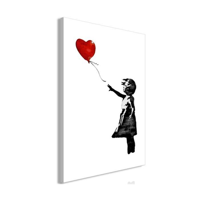 Tableau - Banksy: Girl with Balloon (1 Part) Vertical - 40x60 - Artgeist