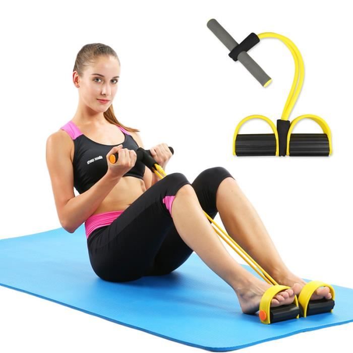 Cordes de traction élastiques pour renforcement Abdominal, bandes de résistance élastiques pour équipement de Fitness-jaune