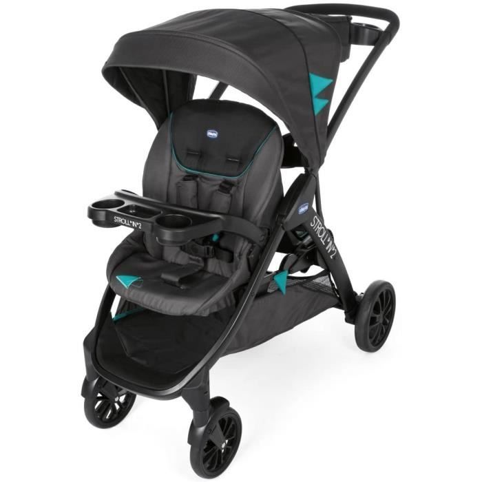 Chicco - Poussette Double Stroll'In'2 - Enfants d'âges Rapprochés, avec 2 sièges - Octane