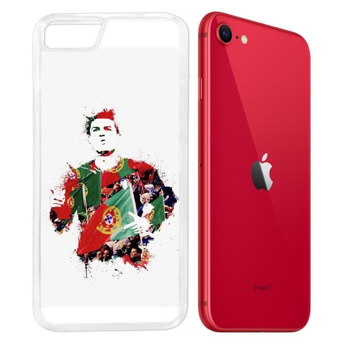 Coque iPhone SE 2020 - Ronaldo Football Splash. Accessoire telephone
