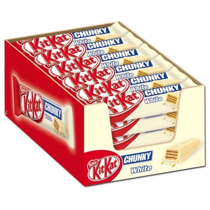 Nestle KitKat Chunky White, chocolat blanc, 24 pièces