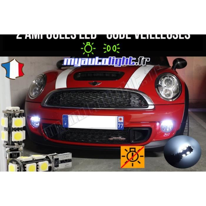 2x ampoules plaque minéralogique lumières led lumineuses blanches XENON BMW MINI COOPER R50 R52 R53 