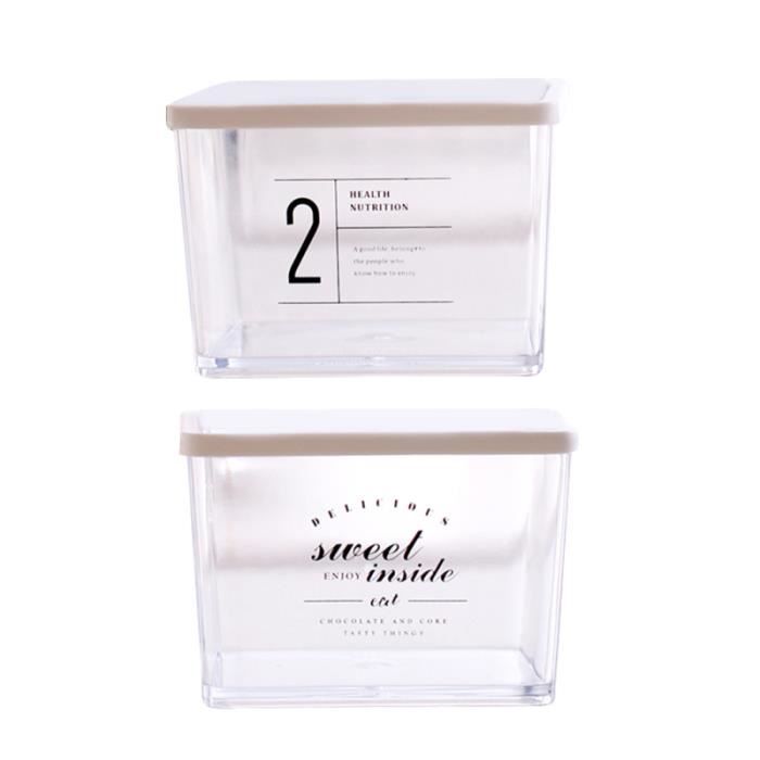 2pcs boîtes de rangement en plastique Europe Style bac à légumes rectangulaire de pour PRESERVATION BOXES - SEALED BOXES