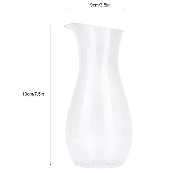 Acrylique Transparent Jus Bouteille D'eau Cruche Vin Boisson Récipient Récipient Bouilloire Carafe pour Bar Maison (700cc)-FAS