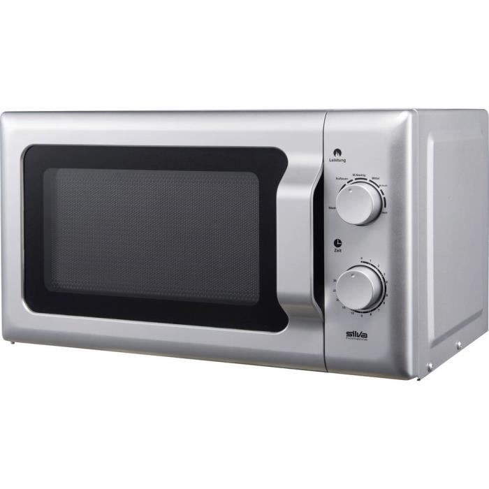 Silva Homeline MWU 20.4 Micro-ondes argent 700 W encastrable, fonction minuteur