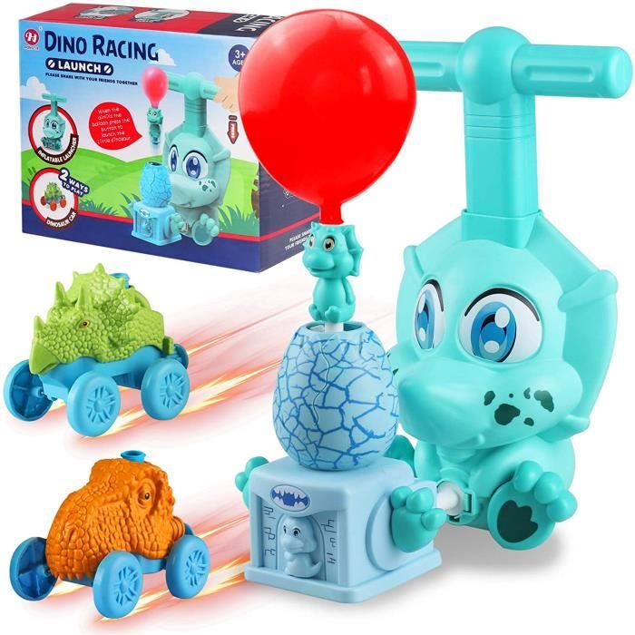 Ballon Voiture Enfant Jouet,Voiture Dinosaure,Power Ballon Pompe,Voiture Ballon Gonflable,Jouet Enfant 4-10 Ans Garçon Fille