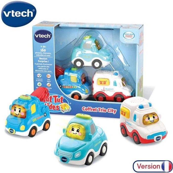 Jouets musicaux Vtech - 207325 - Jouet Musical - Tut Tut Bolides - Coffret Trio City 176085